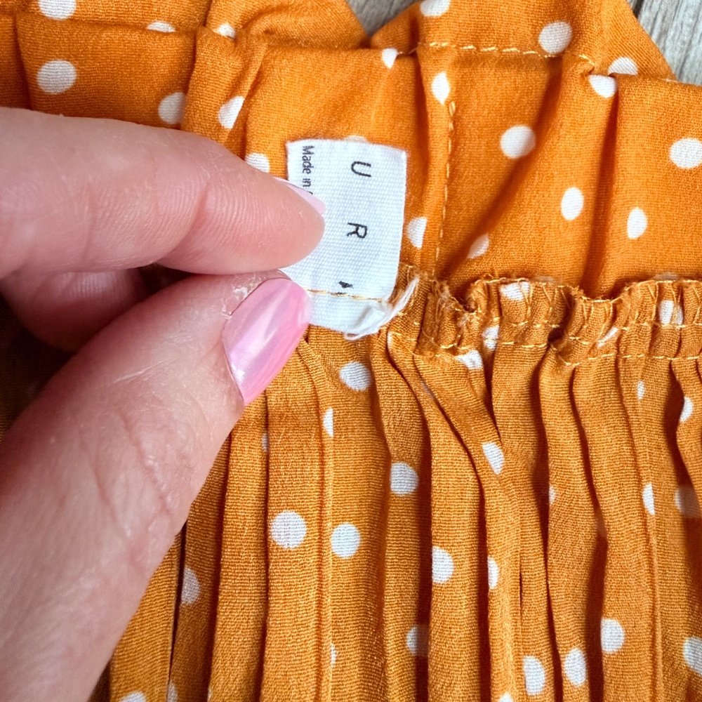 EXLURA Polka Dot Yellow skirt size M - Picture 7 of 8